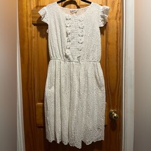 Patpat. White eyelet lace mini dress. XL.